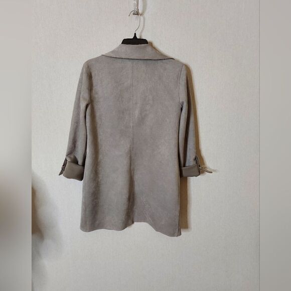 Kut from the Kloth Gray open front faux leather blazer size XS - Picture 5 of 12